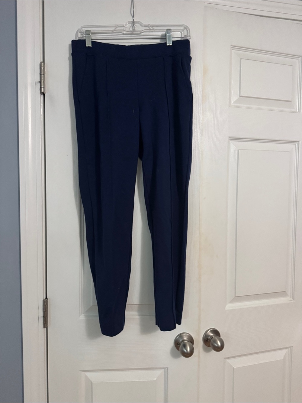 Women's Navy Tapered Dress Pants